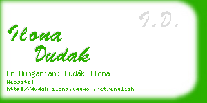 ilona dudak business card